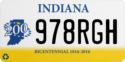 IN license plate 978RGH
