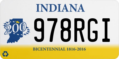 IN license plate 978RGI