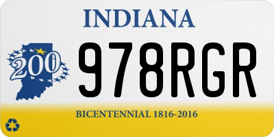 IN license plate 978RGR