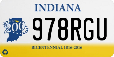 IN license plate 978RGU