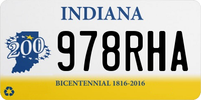 IN license plate 978RHA