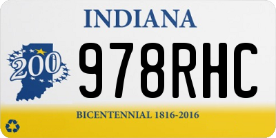 IN license plate 978RHC