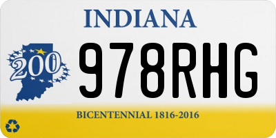 IN license plate 978RHG