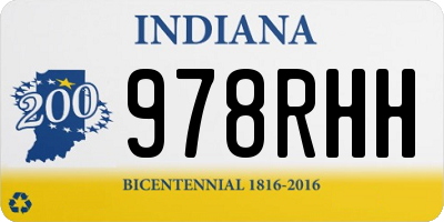 IN license plate 978RHH