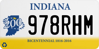 IN license plate 978RHM