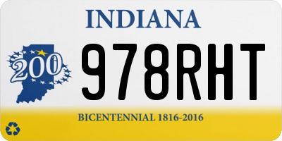 IN license plate 978RHT