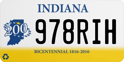 IN license plate 978RIH