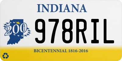 IN license plate 978RIL