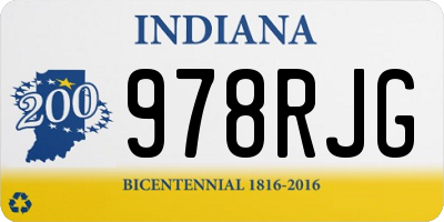 IN license plate 978RJG
