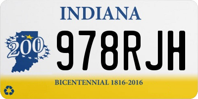 IN license plate 978RJH
