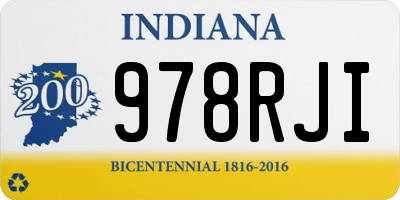IN license plate 978RJI