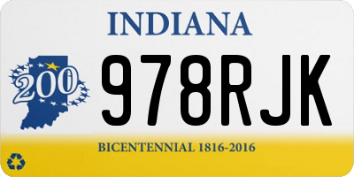 IN license plate 978RJK