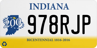 IN license plate 978RJP