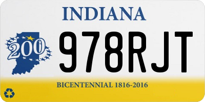 IN license plate 978RJT
