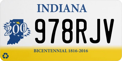 IN license plate 978RJV