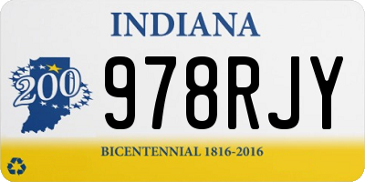 IN license plate 978RJY