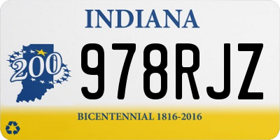 IN license plate 978RJZ