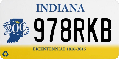 IN license plate 978RKB