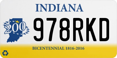 IN license plate 978RKD