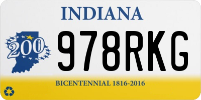 IN license plate 978RKG