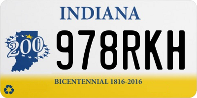 IN license plate 978RKH