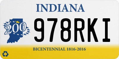 IN license plate 978RKI
