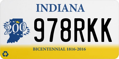IN license plate 978RKK