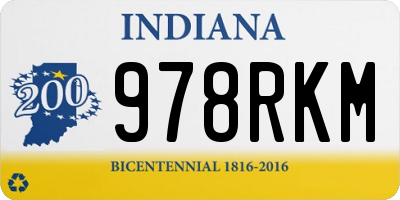 IN license plate 978RKM