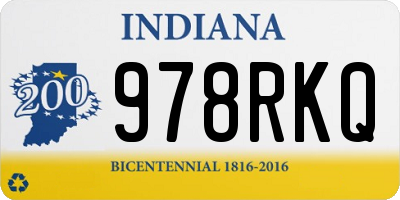 IN license plate 978RKQ
