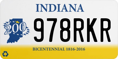 IN license plate 978RKR
