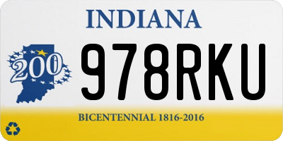 IN license plate 978RKU