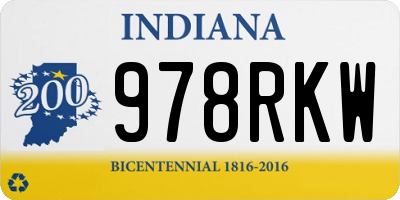 IN license plate 978RKW