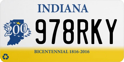 IN license plate 978RKY