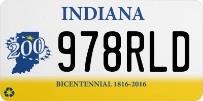 IN license plate 978RLD