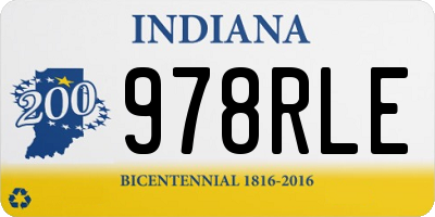 IN license plate 978RLE