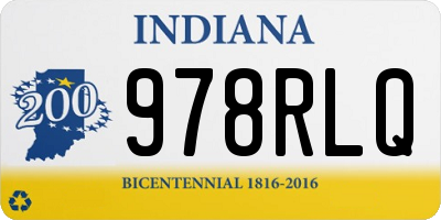 IN license plate 978RLQ