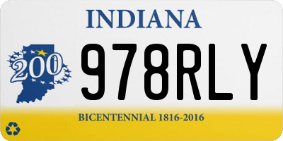IN license plate 978RLY