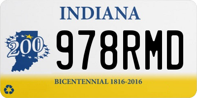 IN license plate 978RMD