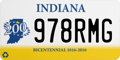 IN license plate 978RMG