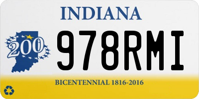 IN license plate 978RMI