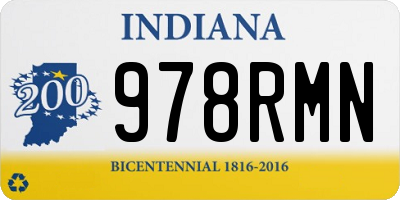 IN license plate 978RMN