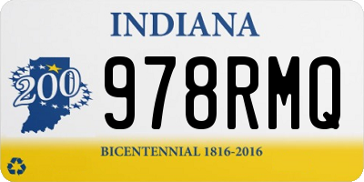 IN license plate 978RMQ