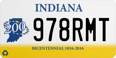 IN license plate 978RMT