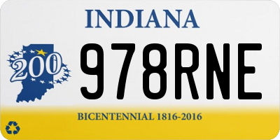 IN license plate 978RNE