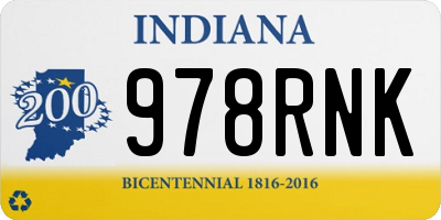 IN license plate 978RNK