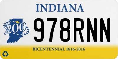 IN license plate 978RNN