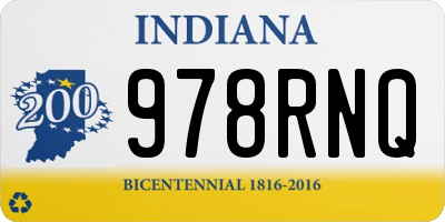 IN license plate 978RNQ
