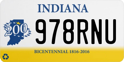 IN license plate 978RNU