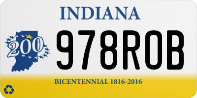 IN license plate 978ROB