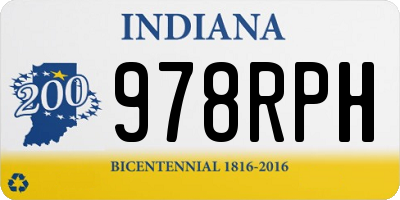 IN license plate 978RPH